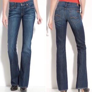 7 For All Mankind Jeans Women’s 34 Dark Blue Boot Cut LIKE NEW!